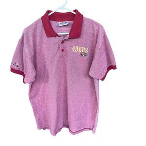 Majestic San Francisco 49ers‎ Polo Shirt Mens Medium Embroidered Logo NFL Coach